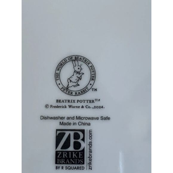 Beatrix Potter Peter Rabbit Dinner Plates 10.5in Blue Ivy Toile Set of 4 Easter - Picture 5 of 5